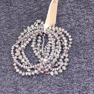 Shiny Gray Bracelet Stack
